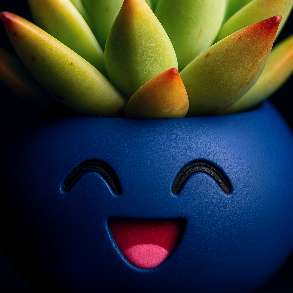 Oddish Pokemon Plant Pot 3.5'' - Anime Succulent Planter w/ Drainage Hole