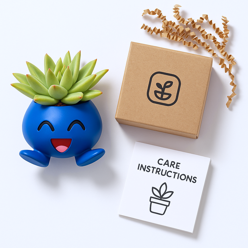 Oddish Pokemon Plant Pot 3.5'' - Anime Succulent Planter w/ Drainage Hole