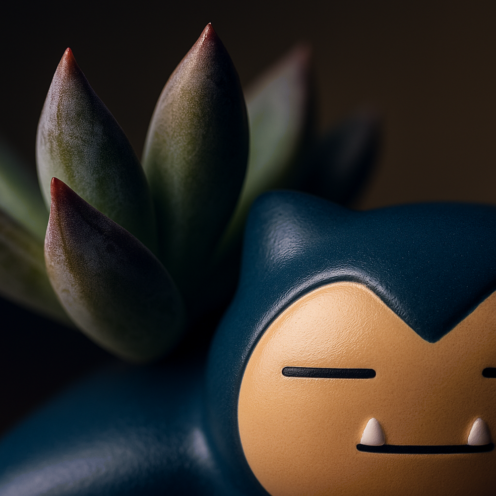 Snorlax Pokemon Planter Pot 2.5" - Mini Anime Planter Pot w/ Drainage Hole
