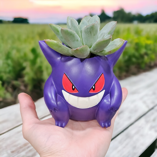 Gengar Pokemon Plant Pot – 5 Inch Tall | Fun Anime Succulent Planter with Drainage Hole
