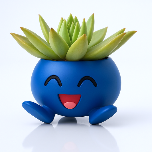 Oddish Pokemon Plant Pot 3.5'' - Anime Succulent Planter w/ Drainage Hole