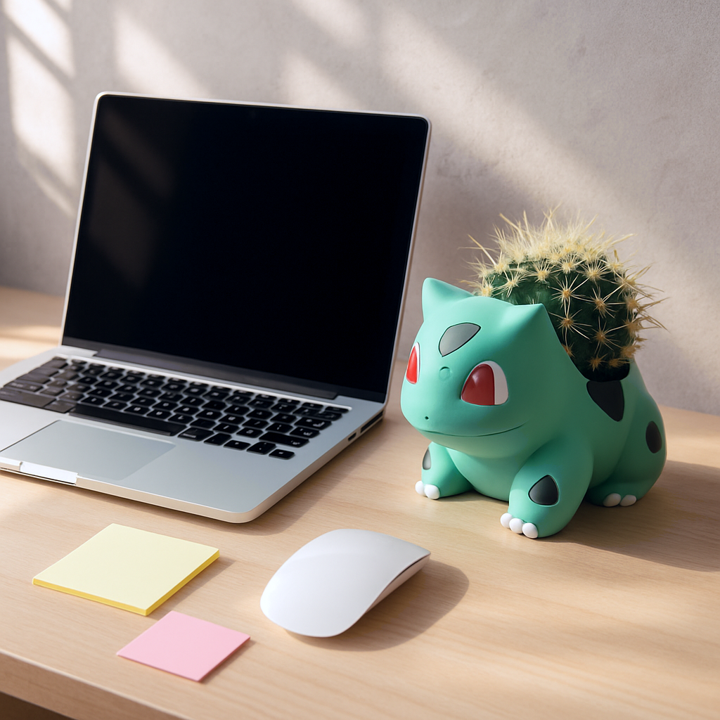 Bulbasaur Pokemon Plant Pot 4'' - Mini Anime Succulent Planter w/ Drainage Hole