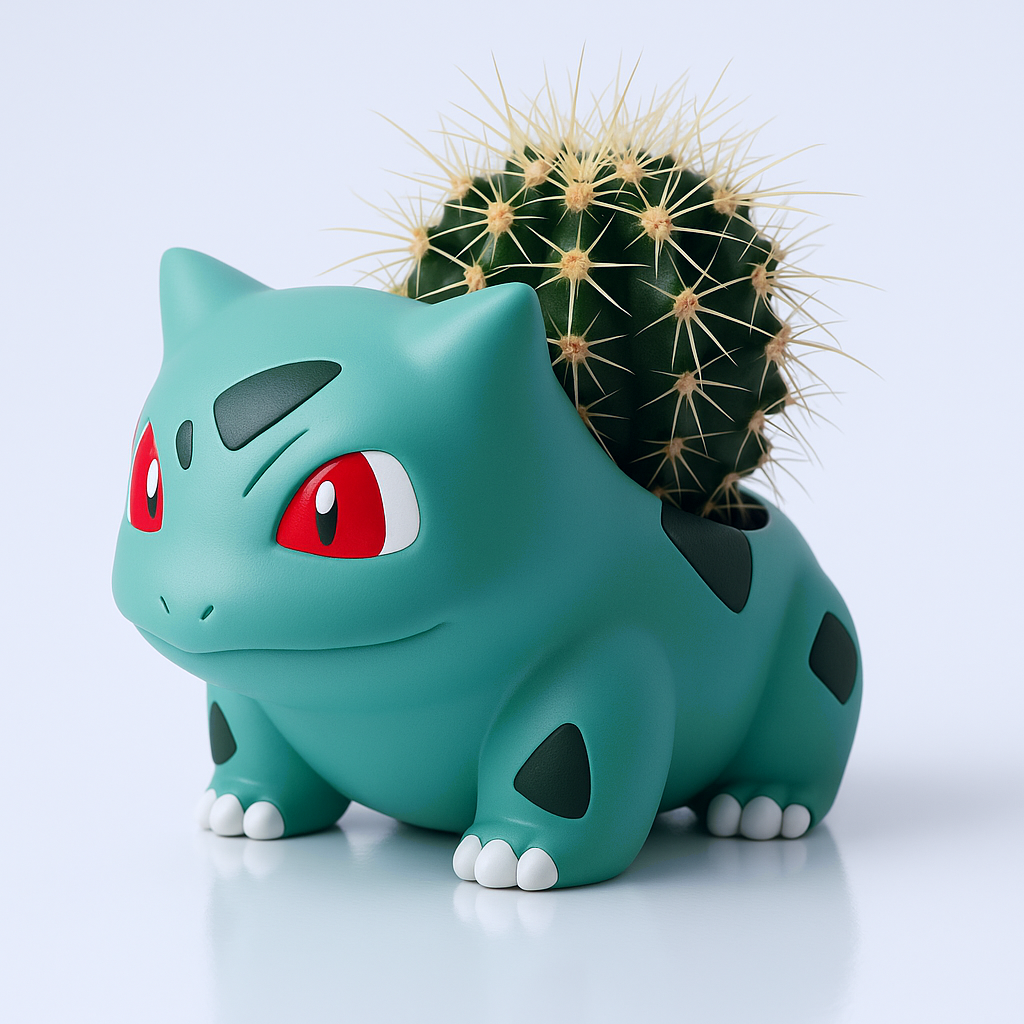 Bulbasaur Pokemon Plant Pot 4'' - Mini Anime Succulent Planter w/ Drainage Hole
