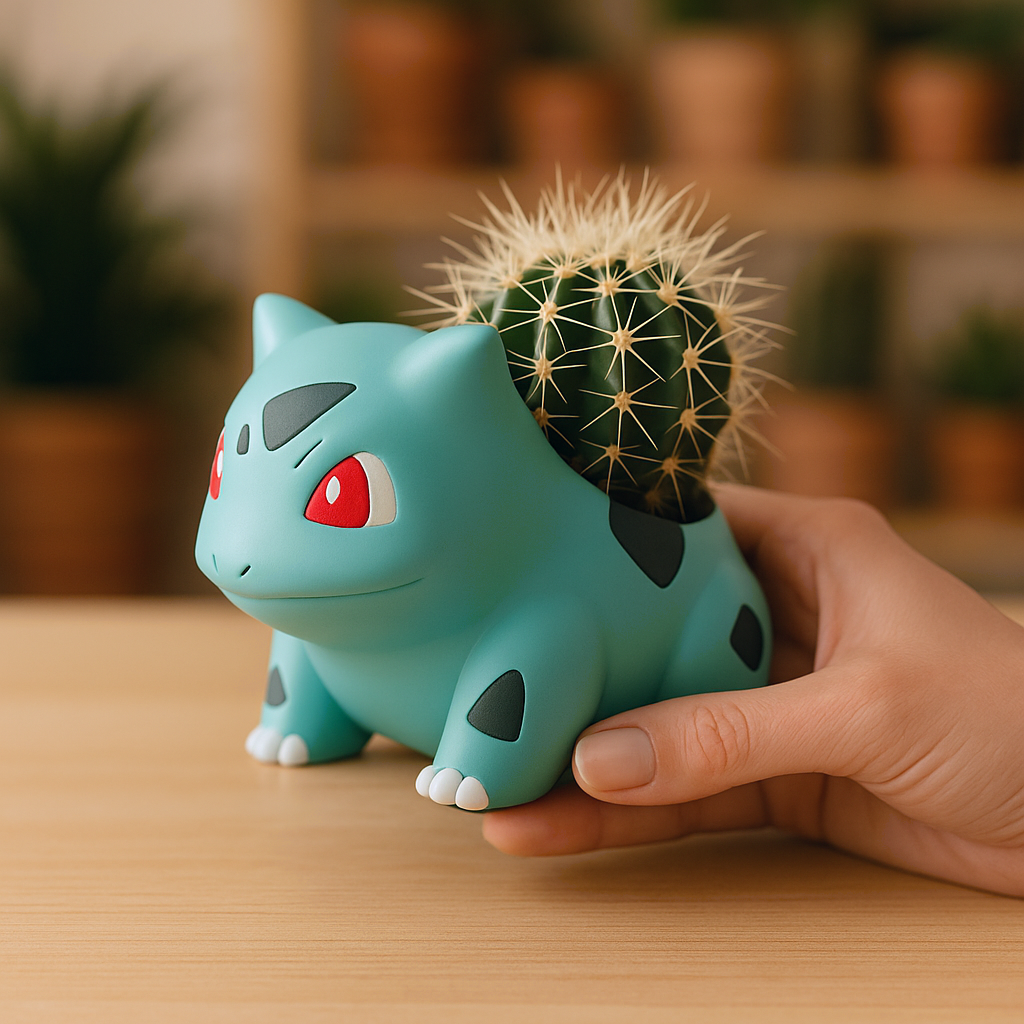 Bulbasaur Pokemon Plant Pot 4'' - Mini Anime Succulent Planter w/ Drainage Hole