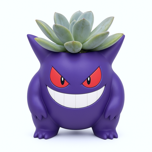 Gengar Pokemon Plant Pot 5'' - Anime Succulent Planter w/ Drainage Hole