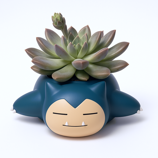 Snorlax Pokemon Planter Pot 2.5" - Mini Anime Planter Pot w/ Drainage Hole